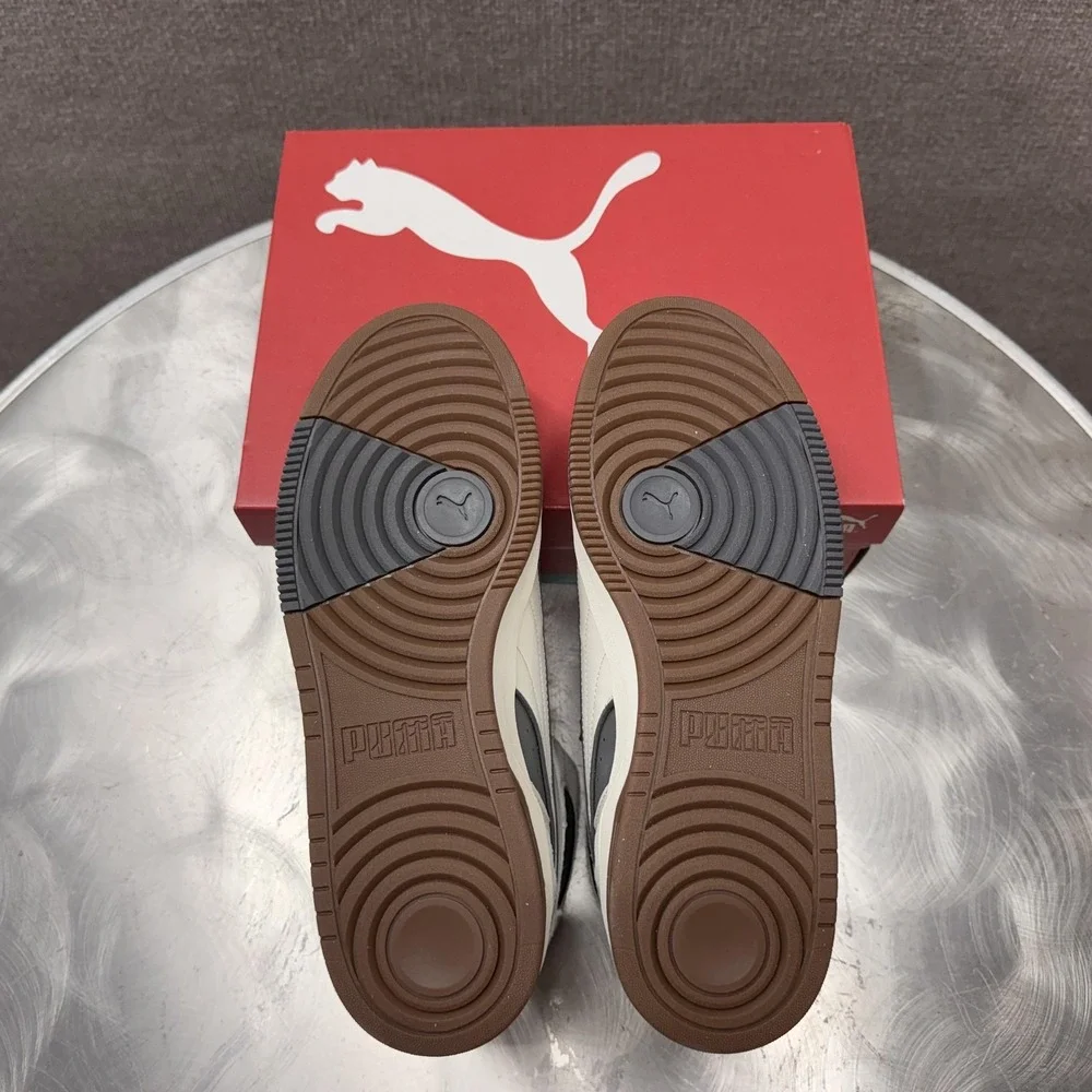 Puma Rebound Joy Mid Mens Sneakers Grey‎ White High Top 402452-01 Size 9